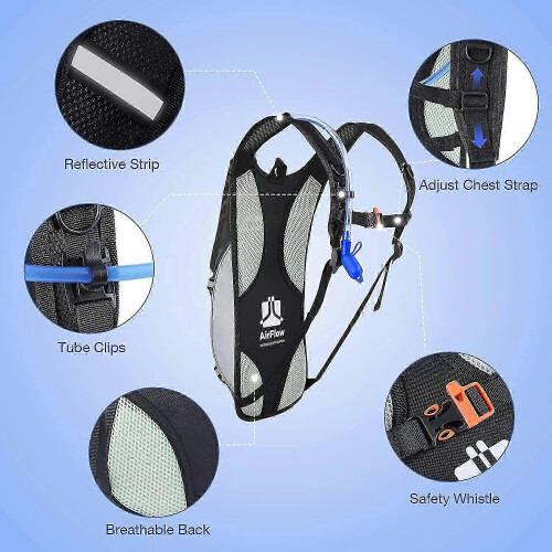 Lightweight Insulated 2L Hydration Pack Backpack for Cycling and Hiking 1