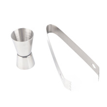 11 Pcs Set Stainless Steel Cocktail Shaker Mixer Drink Bartender Martini Tools Bar Kit with Wood Base