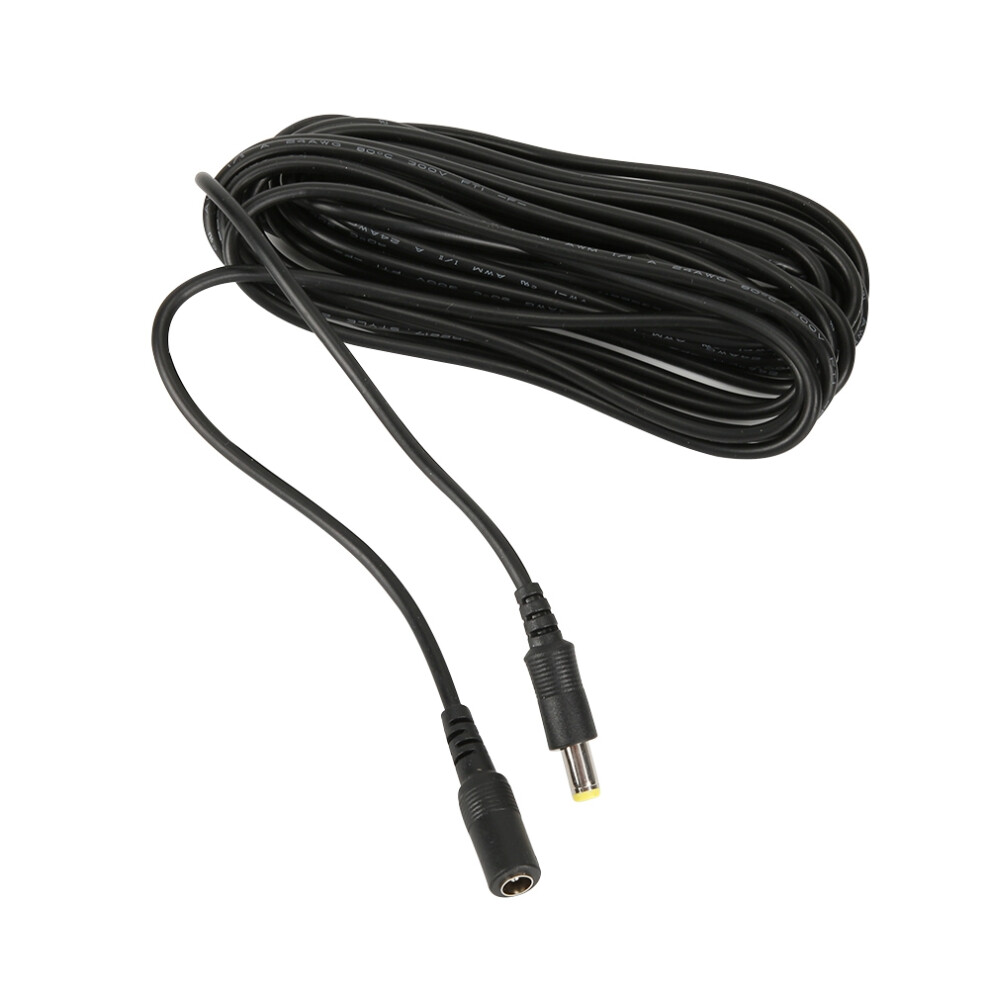 Dc 12V 16.4Ft Power Extension Cable For Cctv Camera Led Surveillance Camera Black 9381324676074