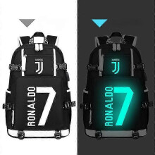 Cristiano Ronaldo Fußballstar bedruckter Rucksack, Schultasche und Reisetasche, schwarz2