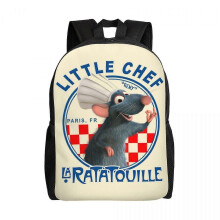 Ratattouille Chef Remy mit Löffel-Rucksack für Männer und Frauen, wasserabweisend, College- und Schul-Cartoon-Tasche