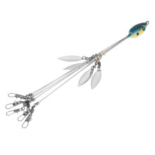 5 Arms Alabama Umbrella Jig Head Fishing Rig Bait Fishing Lures With Snap Swivels (Blue)