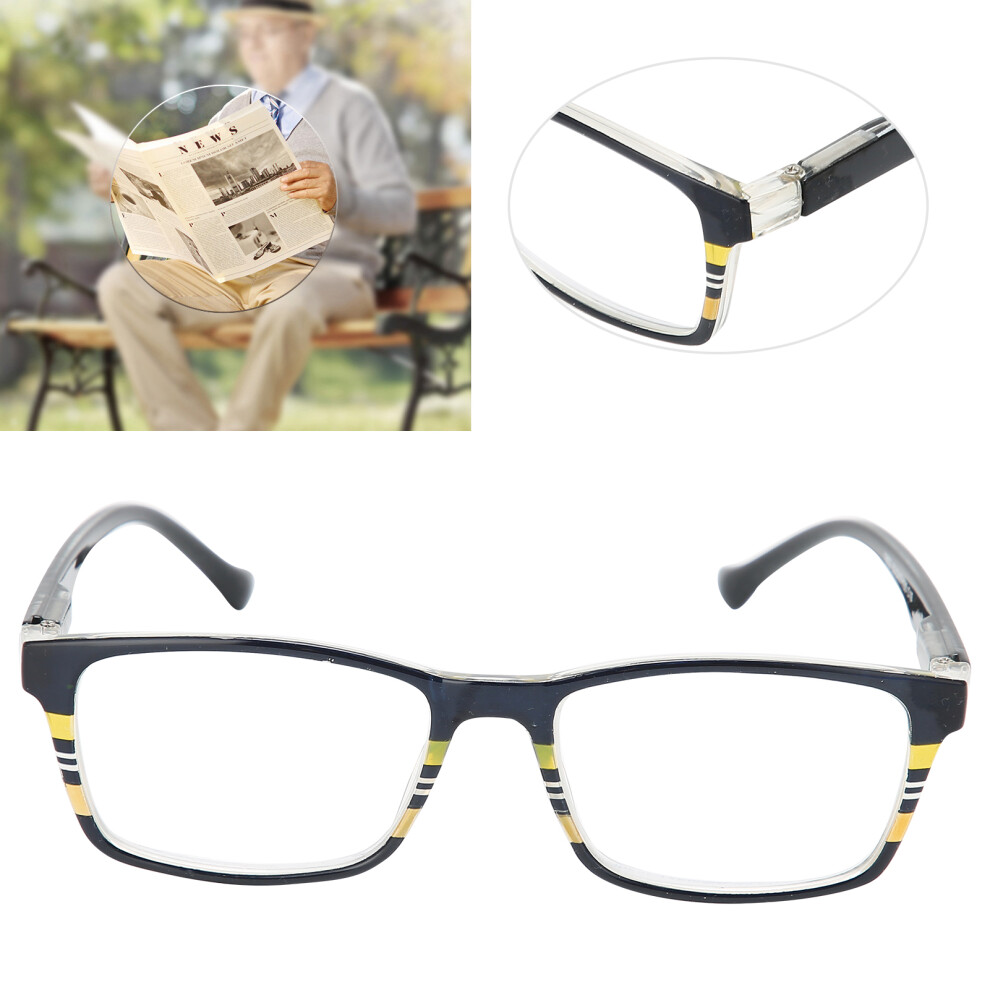 Eye Glasses Spectacles High Definition AntiSlip Reading Glasses for Women Men Elderly(+400 )