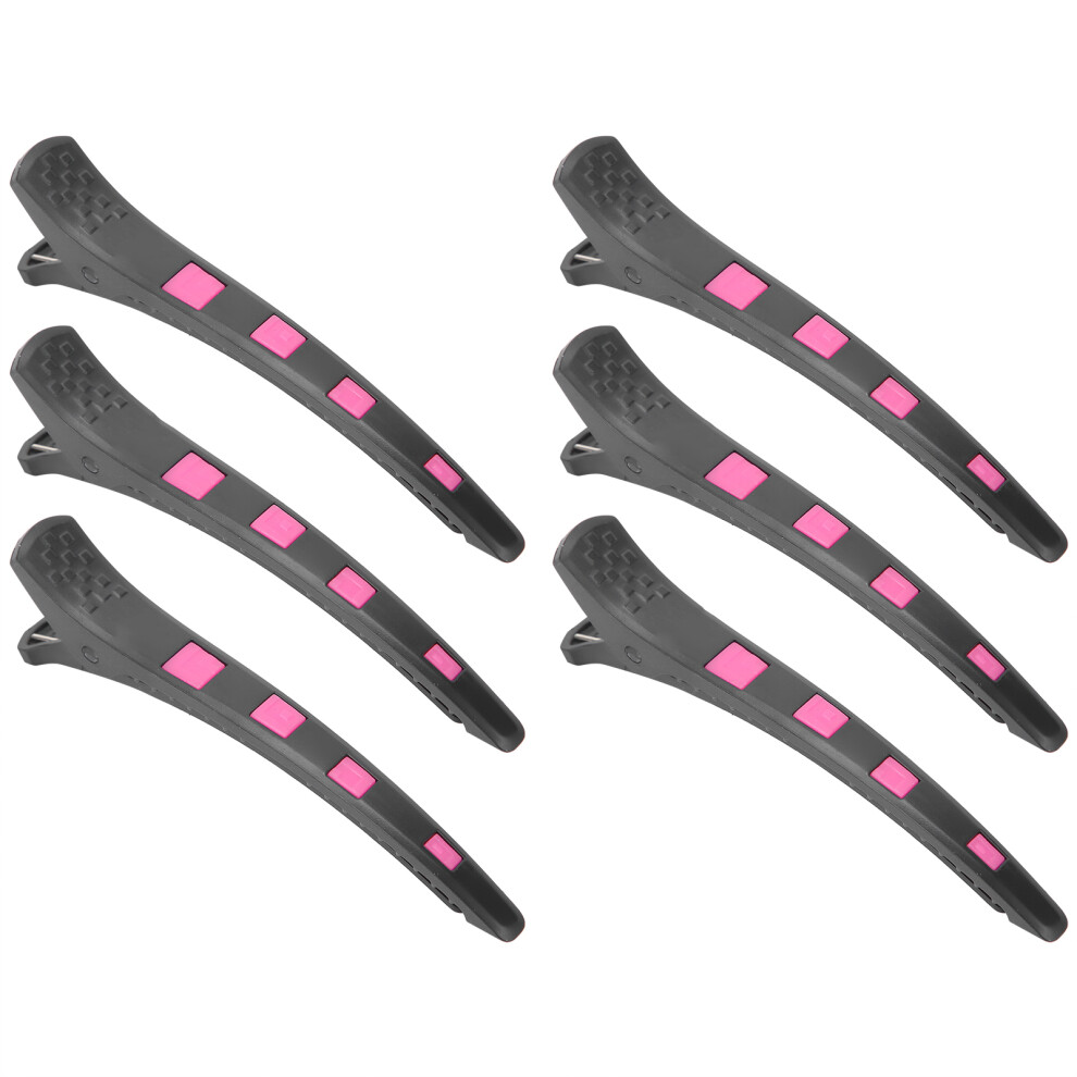 Unisex 6Pcs Professional Duckbill Hair Clip Portable Hair Salon Diy Sectioning Clips Styling Toolpurple