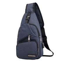 (Neues Dunkelblau-Oxford-Gewebe) Brusttasche, Umhängetasche, Herren, Outdoor, lässiger Tagesrucksack
