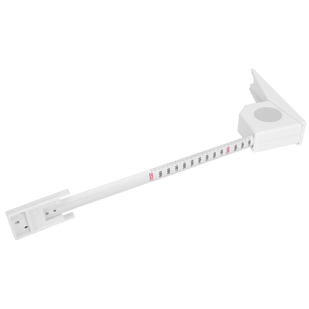 White 2 Meters Height Stature Meter Retractable Measuring Tape Ruler Metal Measuring Tool (White)