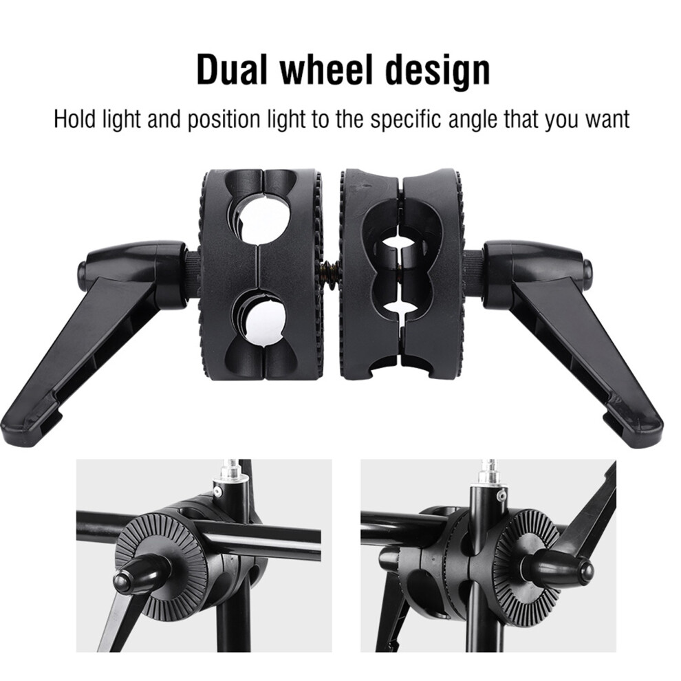 Dual Wheel Reflector Bracket Support Rotator Stand Adapter Photography Accessory Light 4631324683462