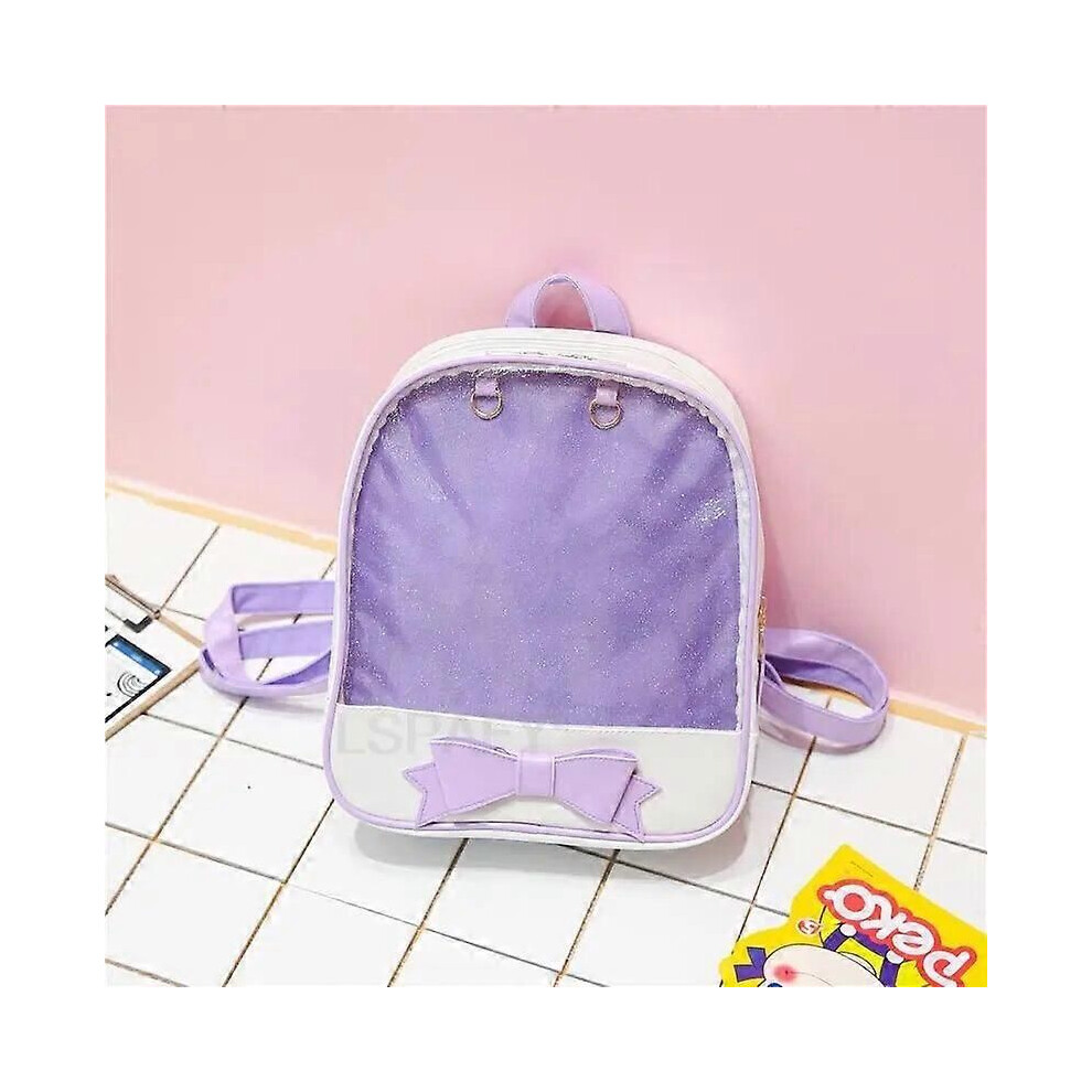 (Type 3) Sacs à dos transparents pour femmes, sacs à dos Harajuku avec nœud papillon, sacs d'école pour