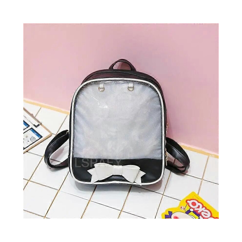 (Type 6) Sacs à dos transparents pour femmes, sacs à dos Harajuku avec nœud papillon, sacs d'école pour
