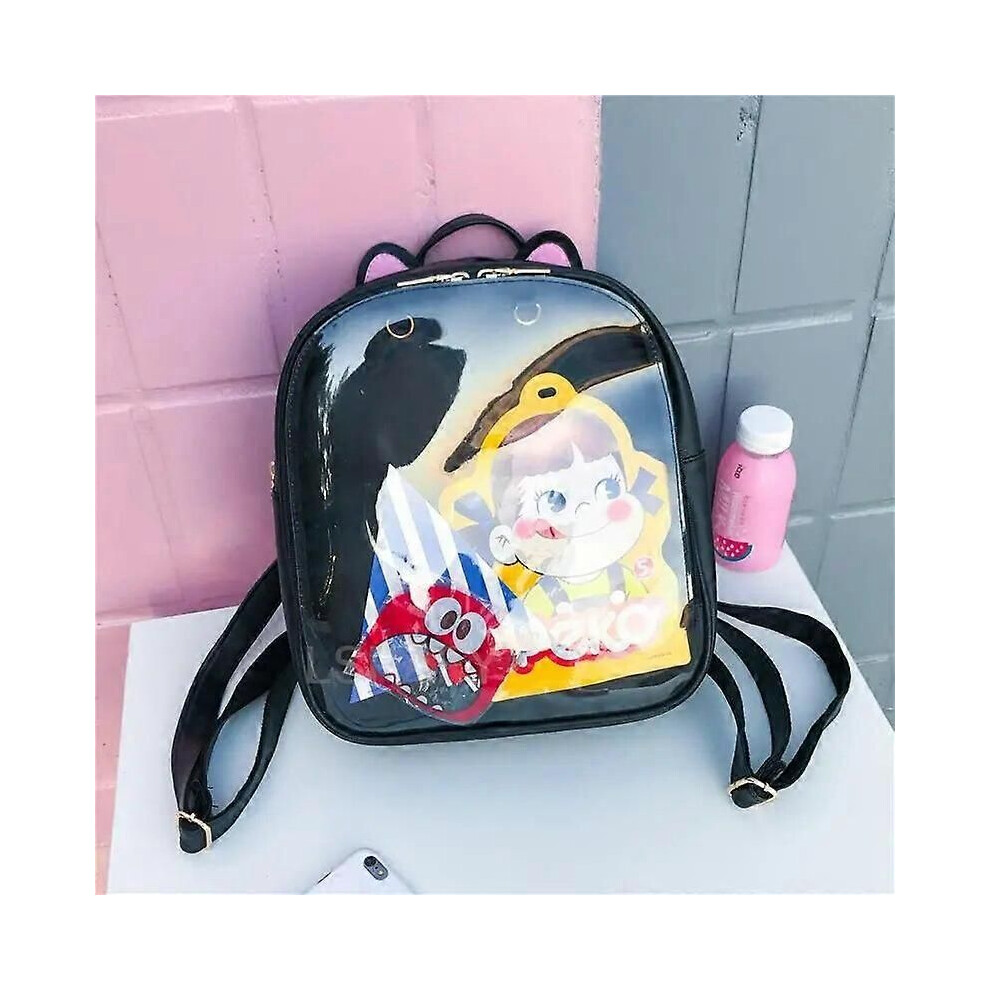 (Type 8) Sacs à dos transparents pour femmes, sacs à dos Harajuku avec nœud papillon, sacs d'école pour