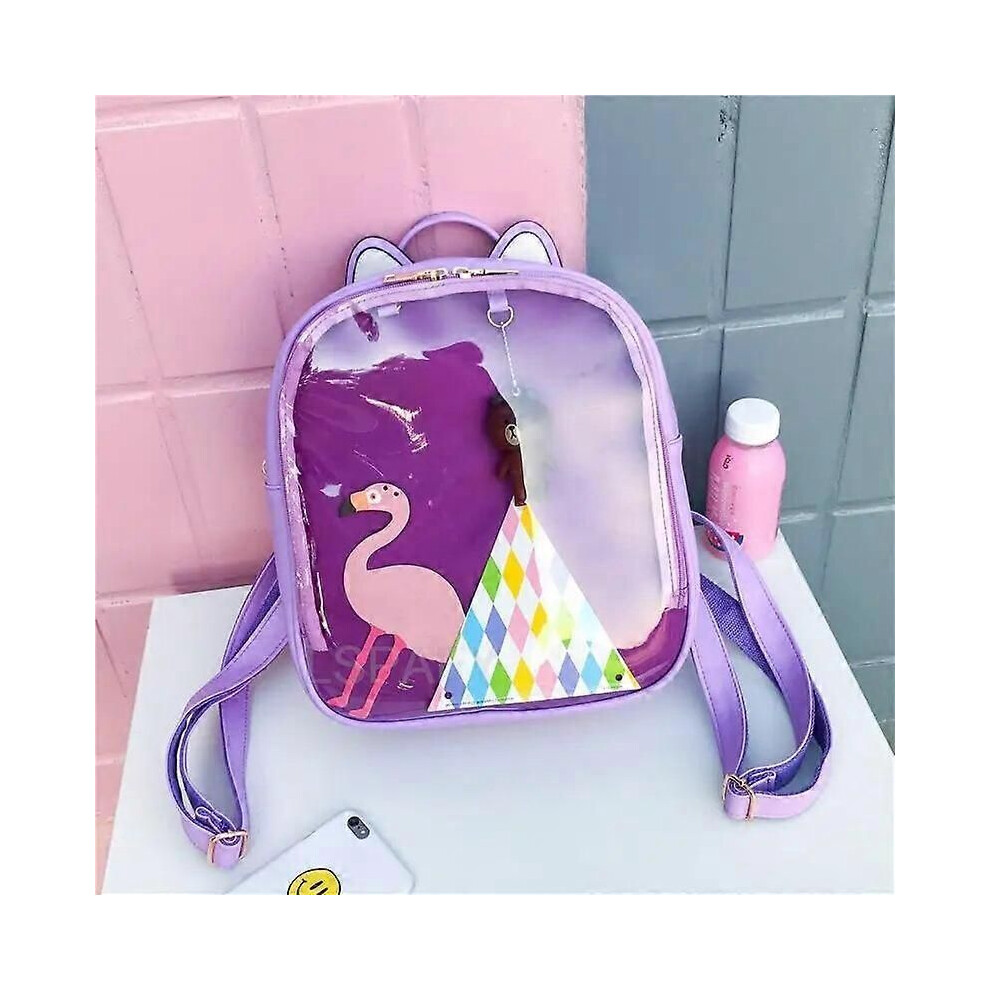 (Type 9) Sacs à dos transparents pour femmes, sacs à dos Harajuku avec nœud papillon, sacs d'école pour