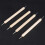 4er Kugelstift-Set - 13 cm Holzgriff, natur 6