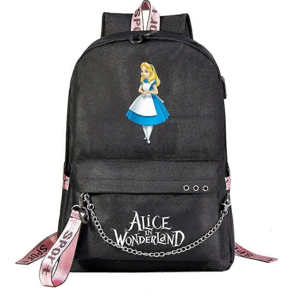Petit Sac Fourre-tout Alice Au Pays Des Merveilles – Fille, Doublé, Rose, Idéal Cadeau