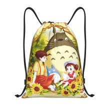 (M) Totoro Kordelzug-Rucksack, Sackpack-String-Tasche, wasserabweisend, Strandtasche für Fitnessstudio,