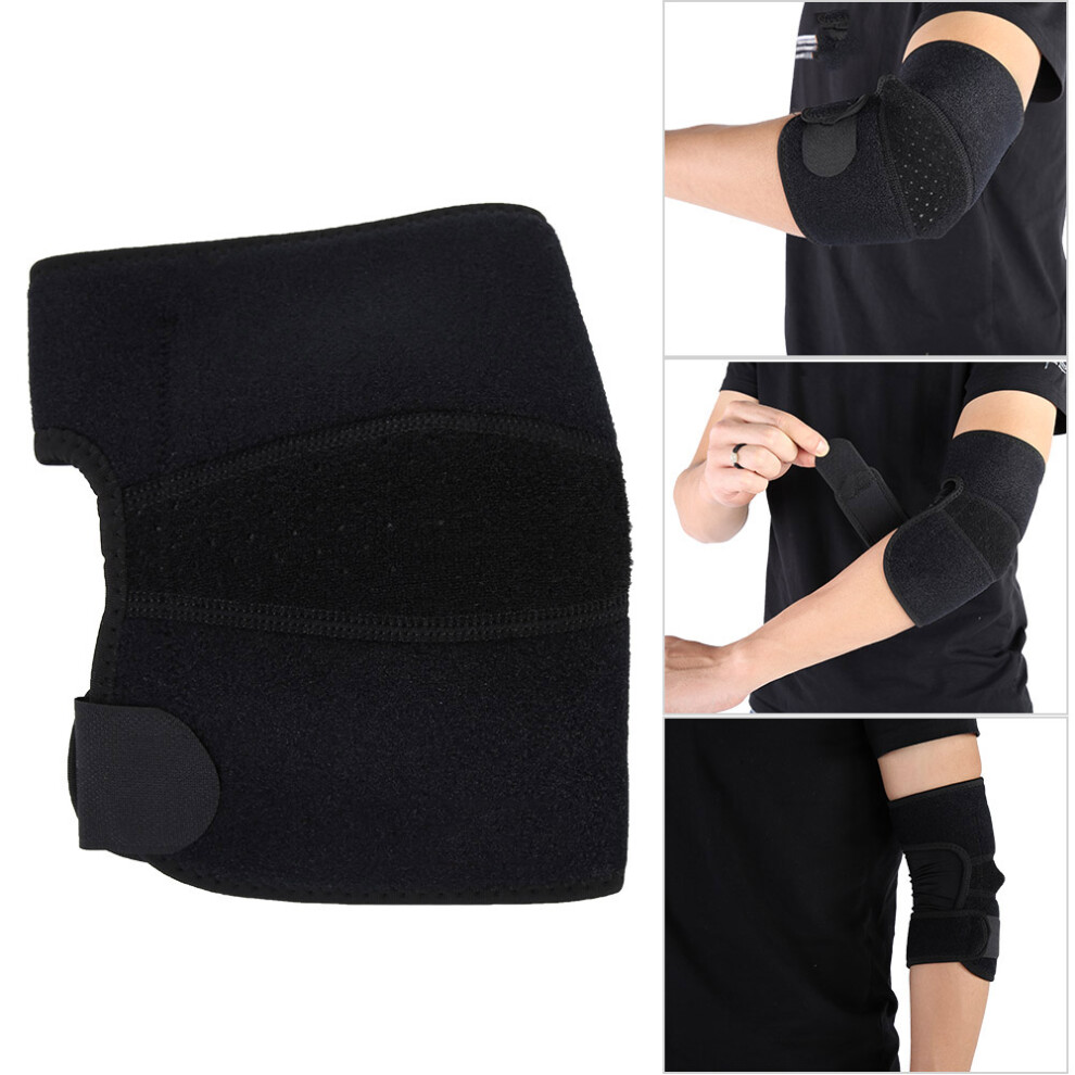 Black Outdoor Sports Elbow Support Brace Protector Pad Guard Strap Adults For Tennis Badminton
