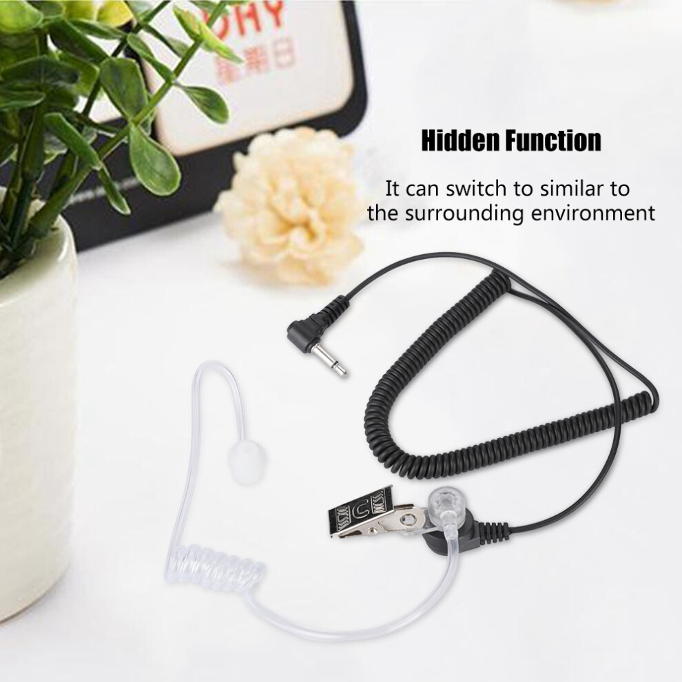 3.5Mm Walkie Talkie Earphones Curve Single Ear Air Duct Headphones For Speaker Microphone 7901324687058