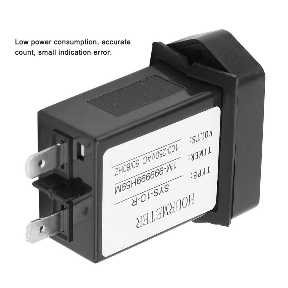Sys1dr Industrial Digital Display Electronic Timer Accumulating Time Counter 100V250vac 7891324687144