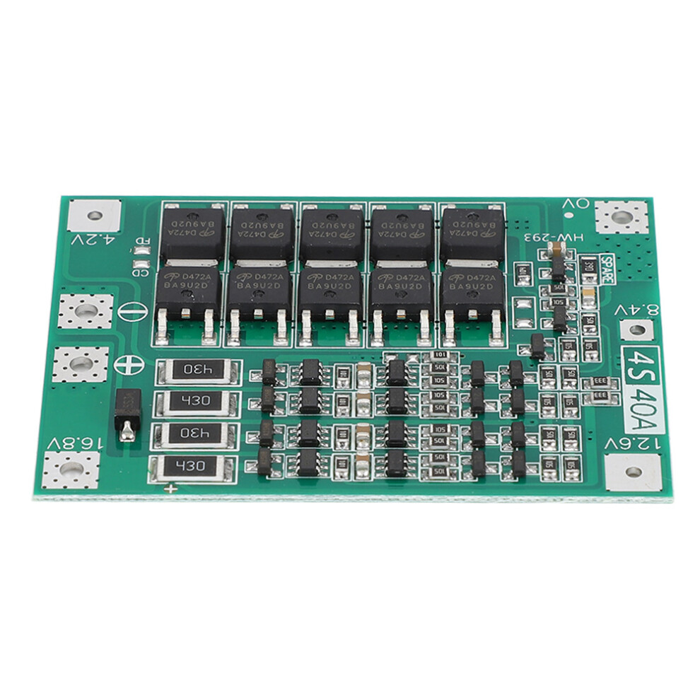 4S 14.8V 16.8V 40A 18650 Li Ion Lithium Battery Protection Board With Equalization 9411324687081