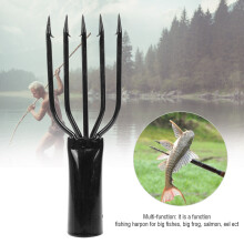 3,4,5Prong Fishing Harpoon Stainless Steel Fishing Fork Fish Spear Gig Fork Hook(Five teeth)