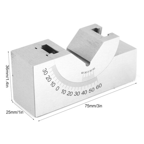 75x25x36 AP30 Tool Steel Precision Micro Adjustable Angle V Block Milling 1