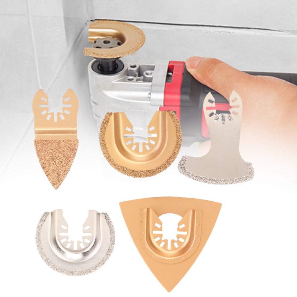 5Pcs Cemented Carbide Saw Blade Diamond Oscillating Multi Wood Grinding Tool 3001324689138