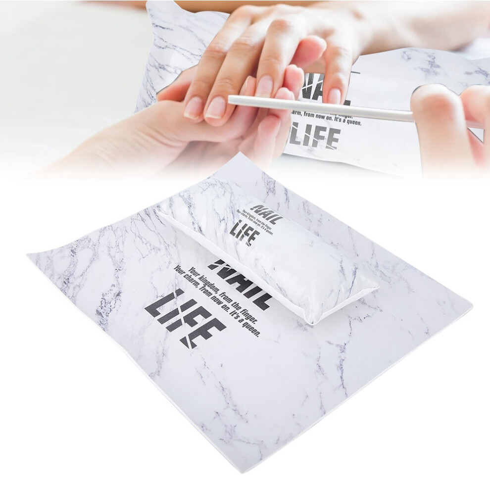 Nail Art Hand Pillow Pad Set Hand Arm Rest Holder Cushion Washable Manicure Table Mat Marble