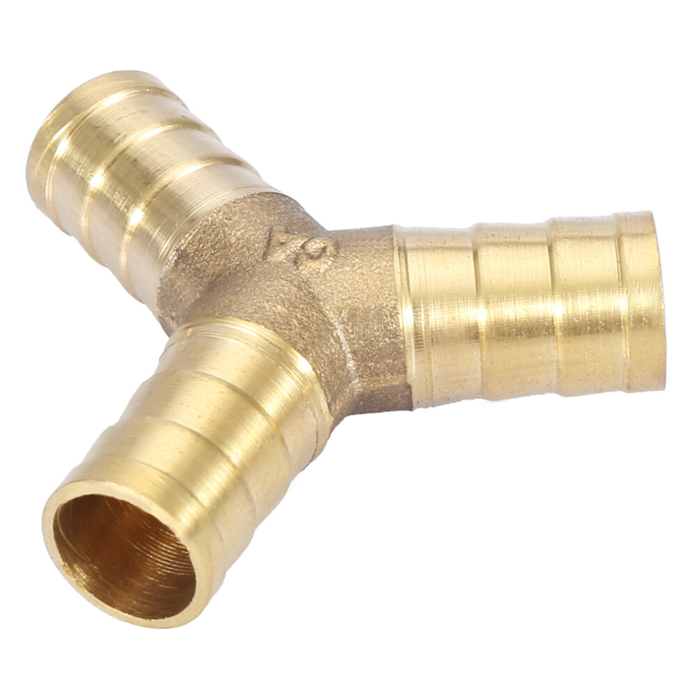 Brass Y 3-Way Hose Barbed Connector Joiner Fitting Air Water Gas Od (12Mm,2Pcs) 8741324690837