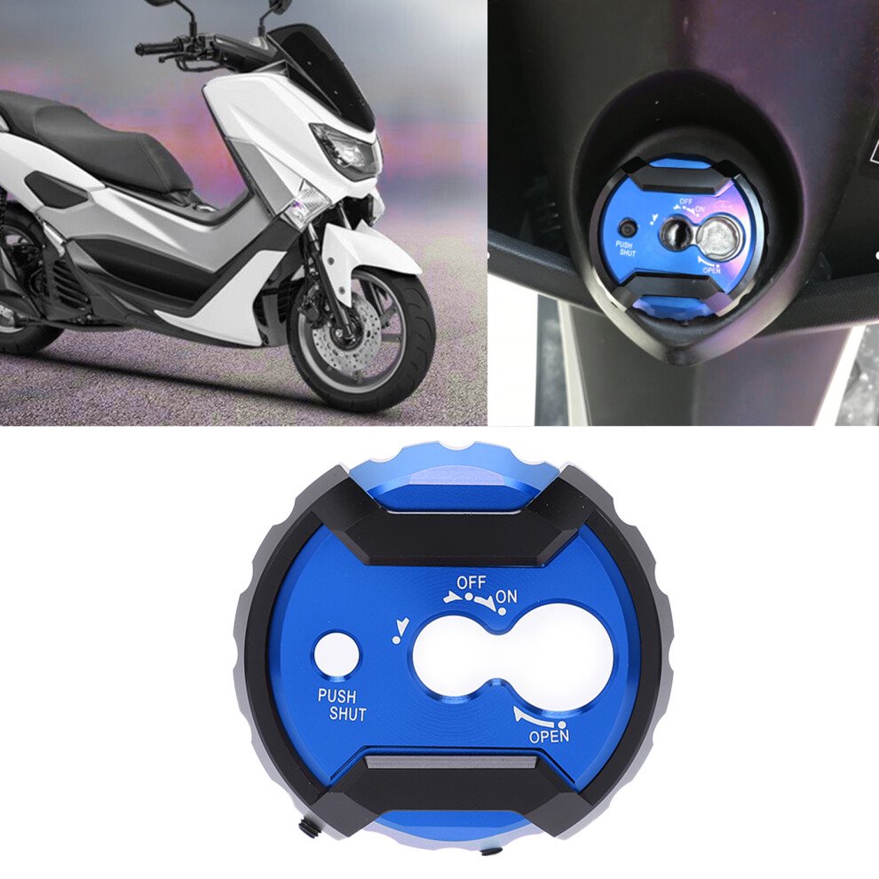 Seat Lock Cover Cap Cnc Aluminum Alloy Replacement For Yamaha Nmax 125 150 155 2015-2019Blue 7671324691064