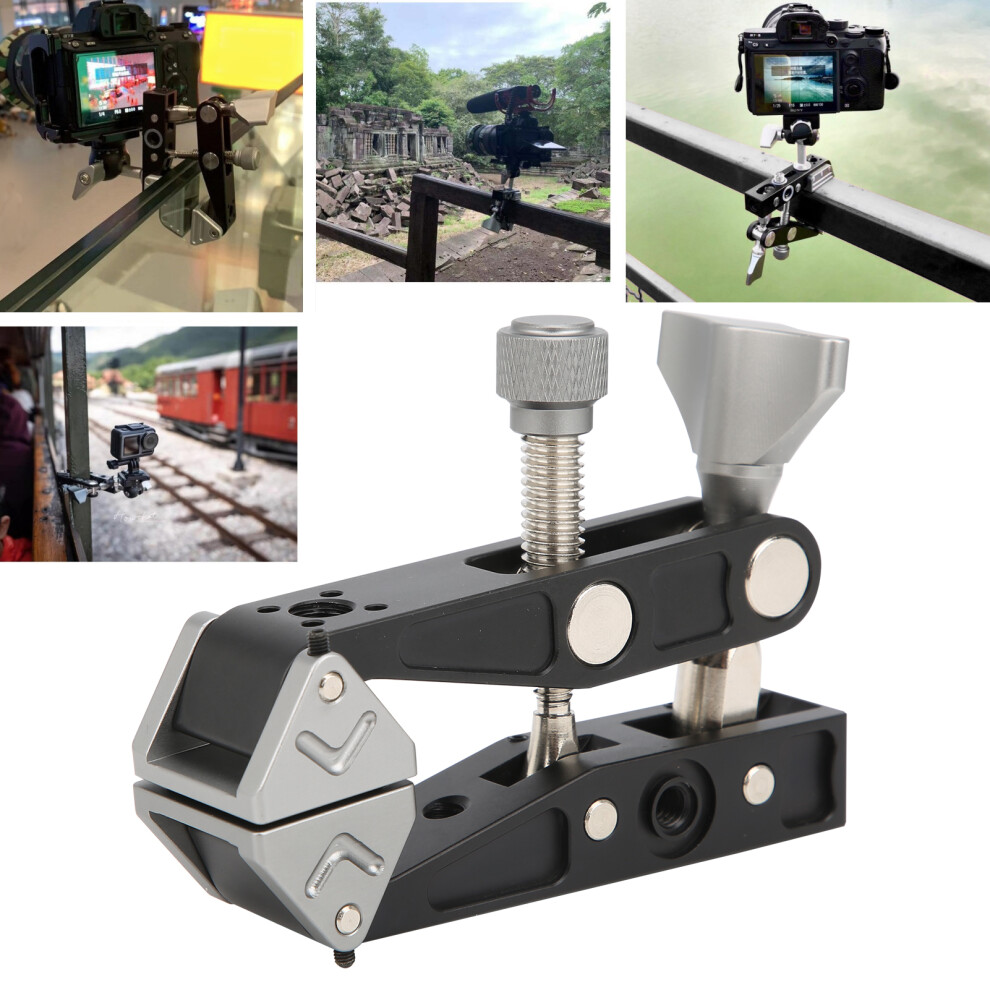 Crab Clamp Multifunctional Outdoor Travel Photography Stands Portable Fixed Clip Black 4901324693939