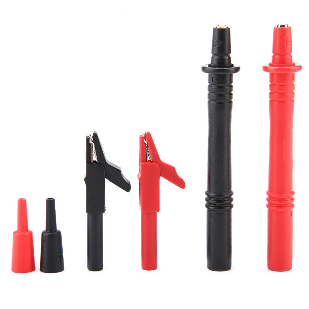 P1300c Electronic Digital Multimeter Test Leads With Crocodile Clips Replaceable Probe Tips Set 7651324696375