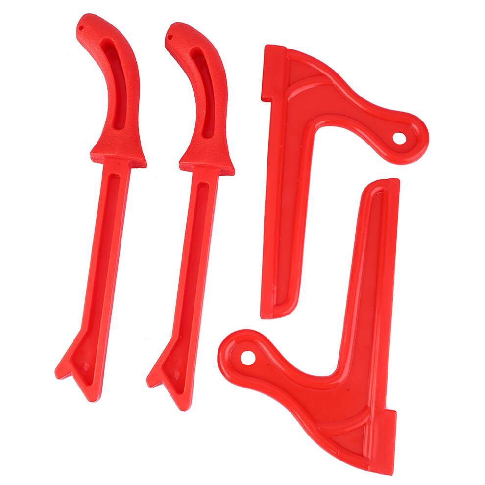 4Pcs Safety Plastic Woodworking Protective Hand Saw Push Sticks Tool For Carpentry(Red) 9351324696853