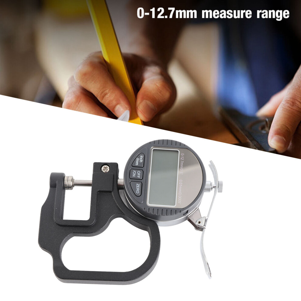 0-12.7Mm Electronic Thickness Meter 0.01Mm Digital Thickness Micrometer Measure For Leather 4351324698104