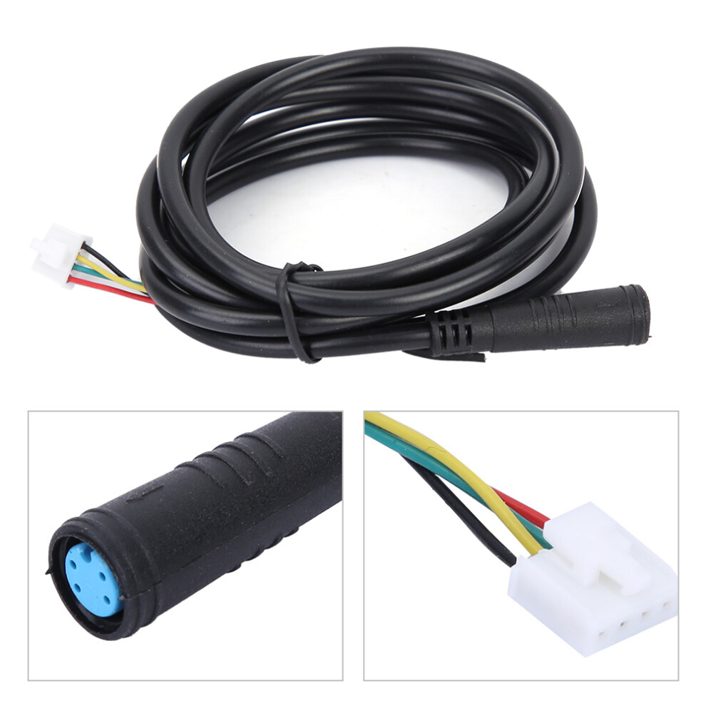 1.27M 42V Rubber Data Power Cable Accessories For Xiaomi Mijia M365 Electric Scooter Black 7891324703936