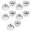 10PCS Fine Thread Hex Hexagonal Nut Flange Nuts Fastener with Pad 14