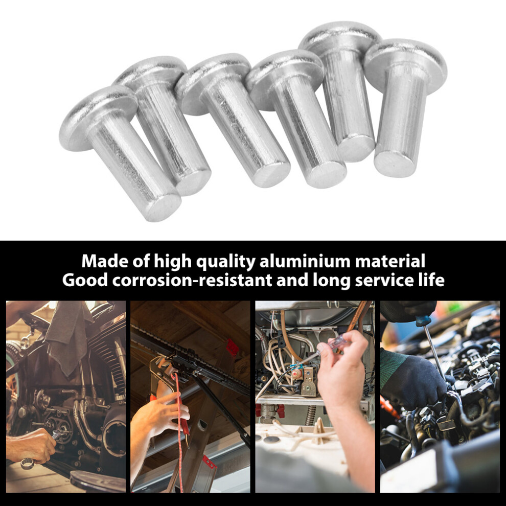 100Pcs Gb867 M4 Flat Head Aluminum Rivets Flat Head Solid Rivet (M4 * 12) 3731324705131