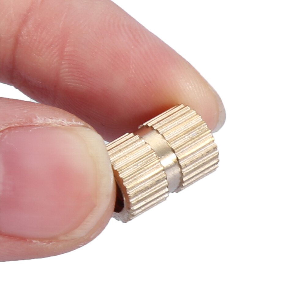 10pcs M6 Brass Cylinder Knurled Round Molded in Insert Embedded Nuts (M6*12L*8.3MM)-image-OPC-PHWYYGX-NEW