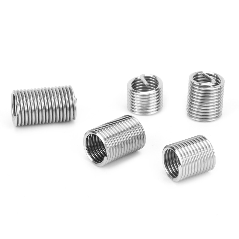 100Pcs M7 *1 Coiled Wire Thread Repair Insert Stainless Steel Thread Screws Sleeve Set 5041324705122