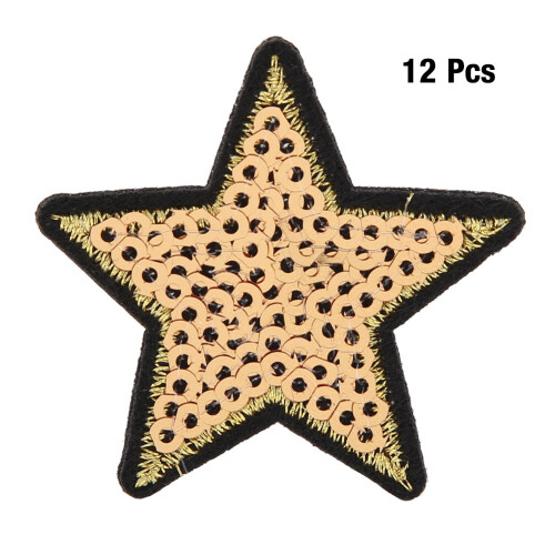 Funkelnde Sternaufnäher 12 Stück 1