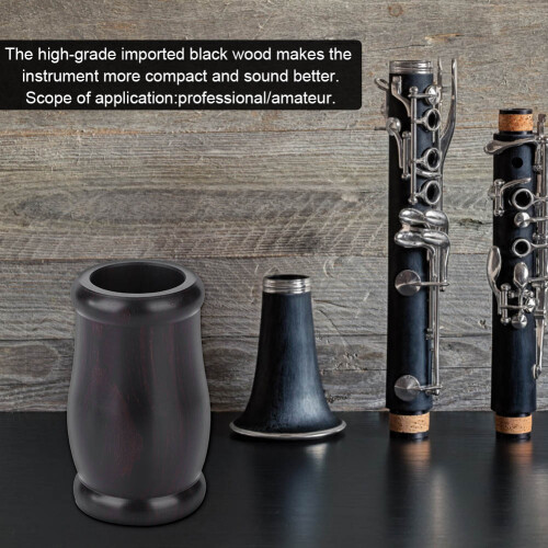 Ebony Clarinet Part Barrel Black Tube 23MM Inner Diameter 2