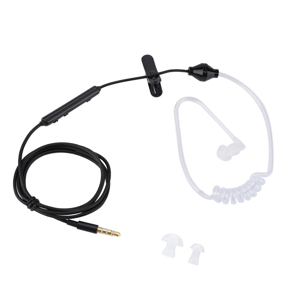 In Ear Headsets Air Tube Security Earpiece With Mic For Ios For Android Cable Tube Black/White 7891324710293