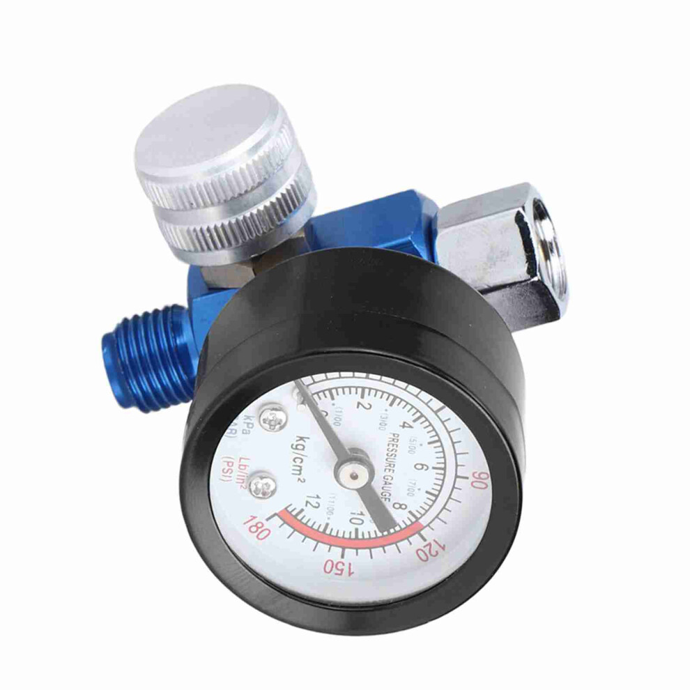 Air Pressure Regulator Gauge Aluminium Alloy Adjustable Spray Gun Air Tool G1/4 4911324712936