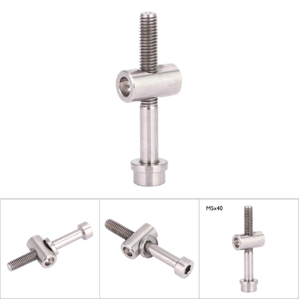 M5x30/35/40Mm Titanium Alloy Bicycle Seatpost Fixed Bolt Round Head Screw (Titanium M5x40) 8751324713368