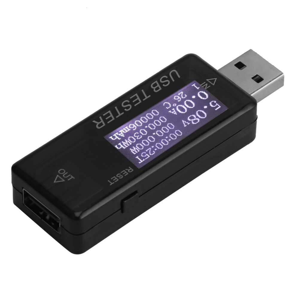 Tester Digital Usb Voltage Current Meter Voltmeter 8 In 1 Detector 0Â5A 0Â150W 4Â30Vblack 9481324713318