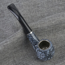 Imitating Black Marble Grain Resin Tobacco Pipe Round Head Smoking Cigarette Tool