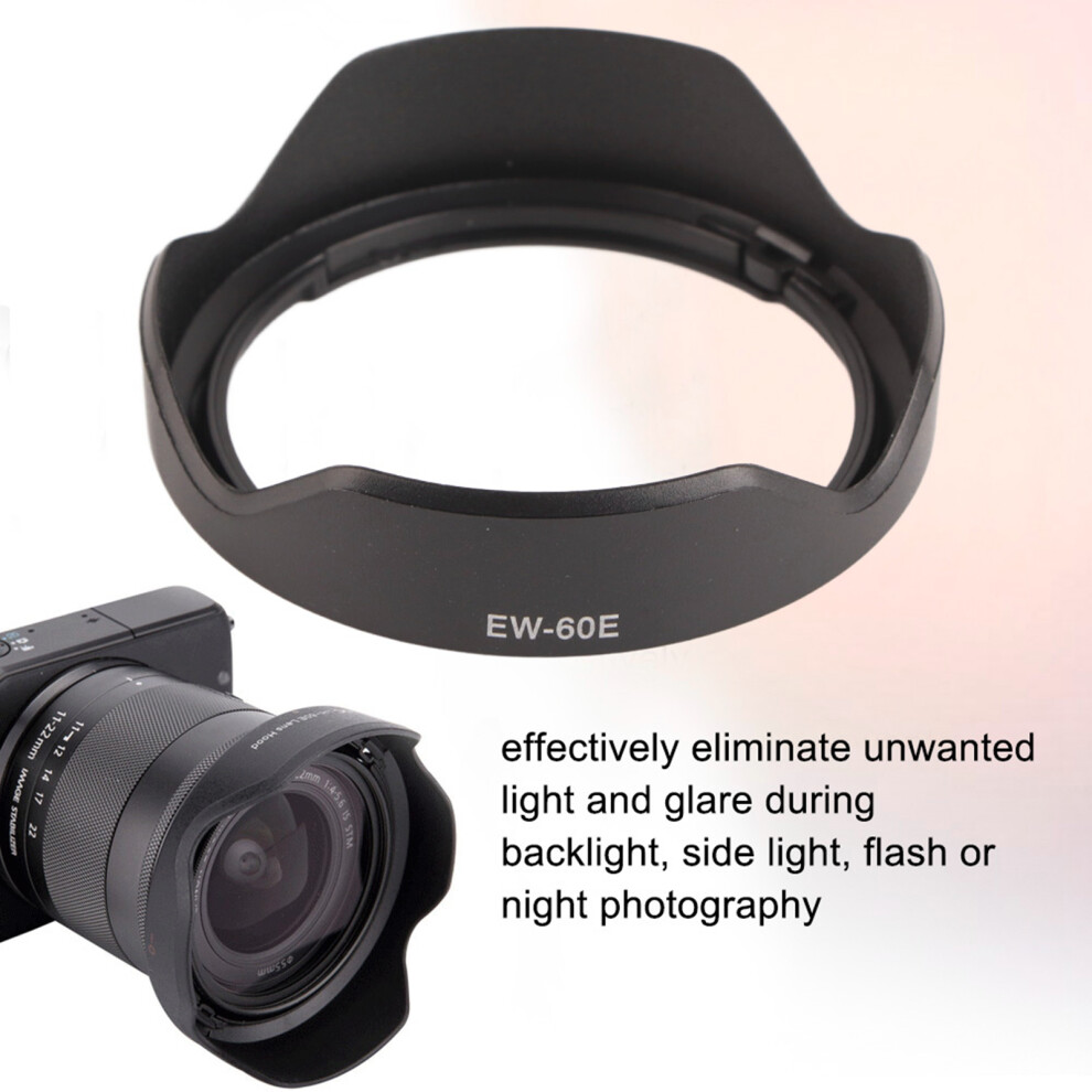 Ewâ60E Abs Plastic Lens Hood For Ef M 11Â22Mm F 4Â5.6 Is Stm 6911324714280
