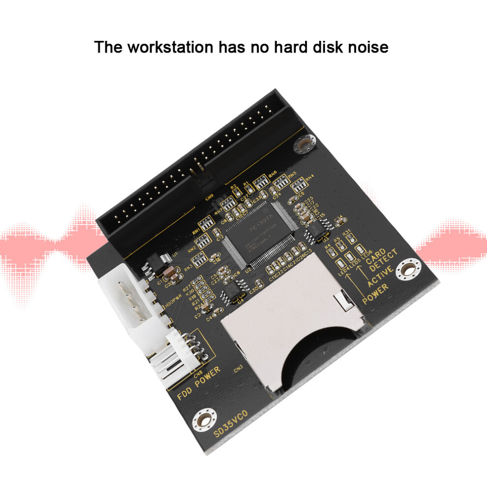 Sd Memory Card To 3.5" 40Pin Male Ide Hard Disk Drive Adapter Secure Digital Converter 3521324714178