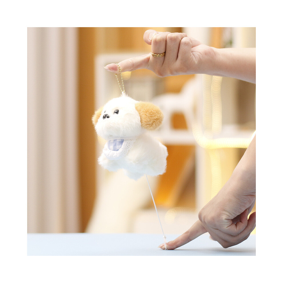 (White Orange Tail ) Cute Glasses Dog Plush Toy Keychain Animal Stuffed Doll Backpack Gift Pendant-image-OPC-PHWZ59G-NEW