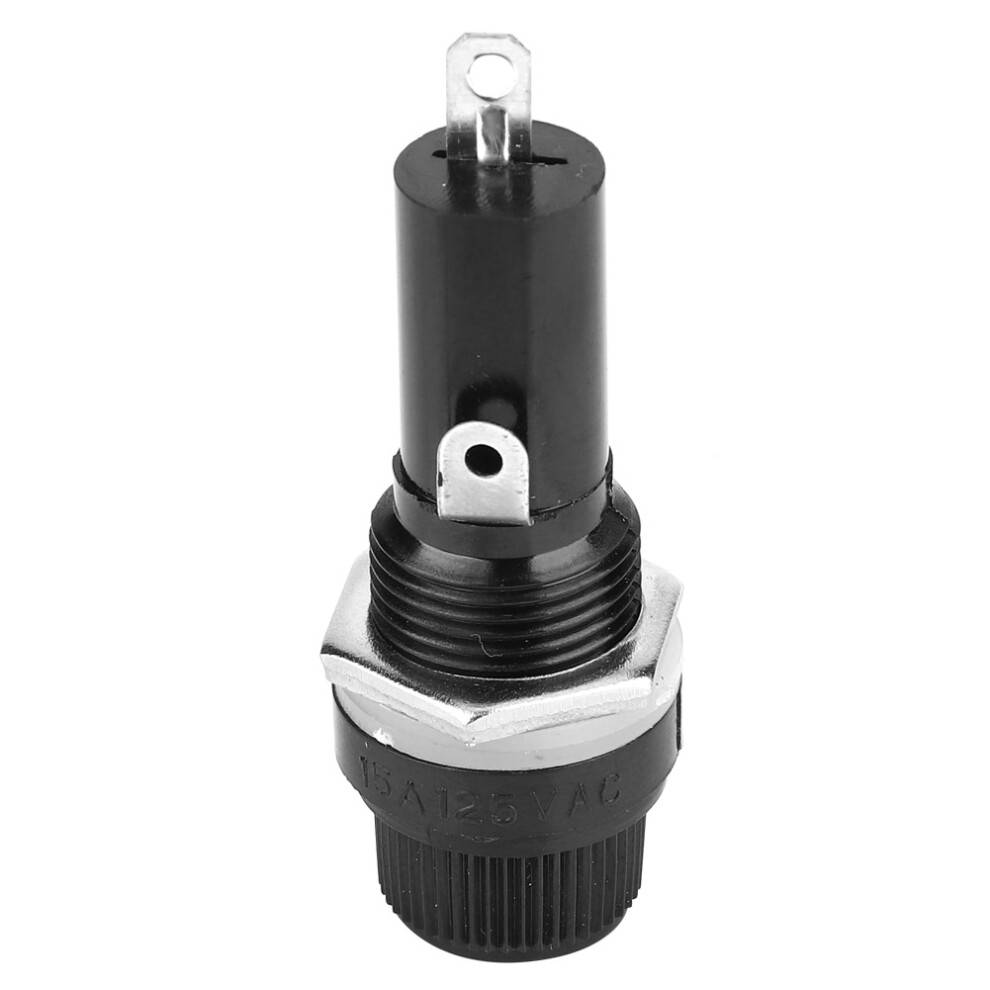 10Pcs 6*30 Black Flat Tube Type Panel Mount Screw Cap Fuse Holder Fusehold 10A 9341324717153