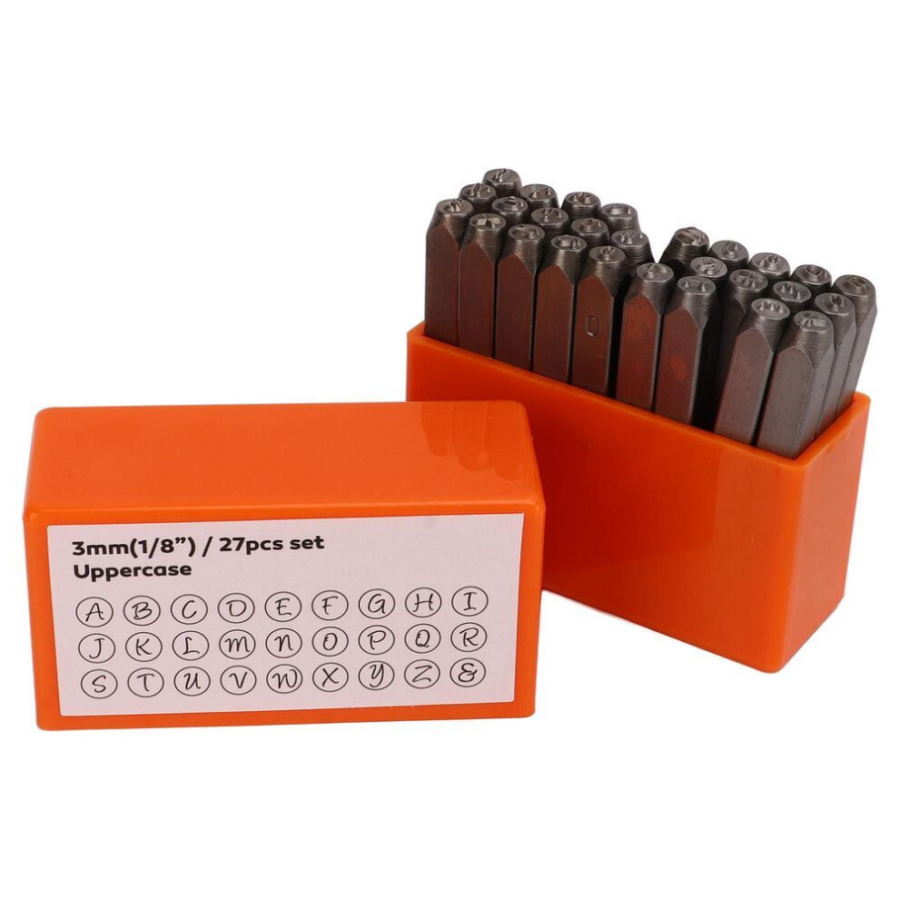 27 Pcs Metal Stamps Professional High Carbon Steel Metal Number Letter Punch Stamp Set For Jewelry