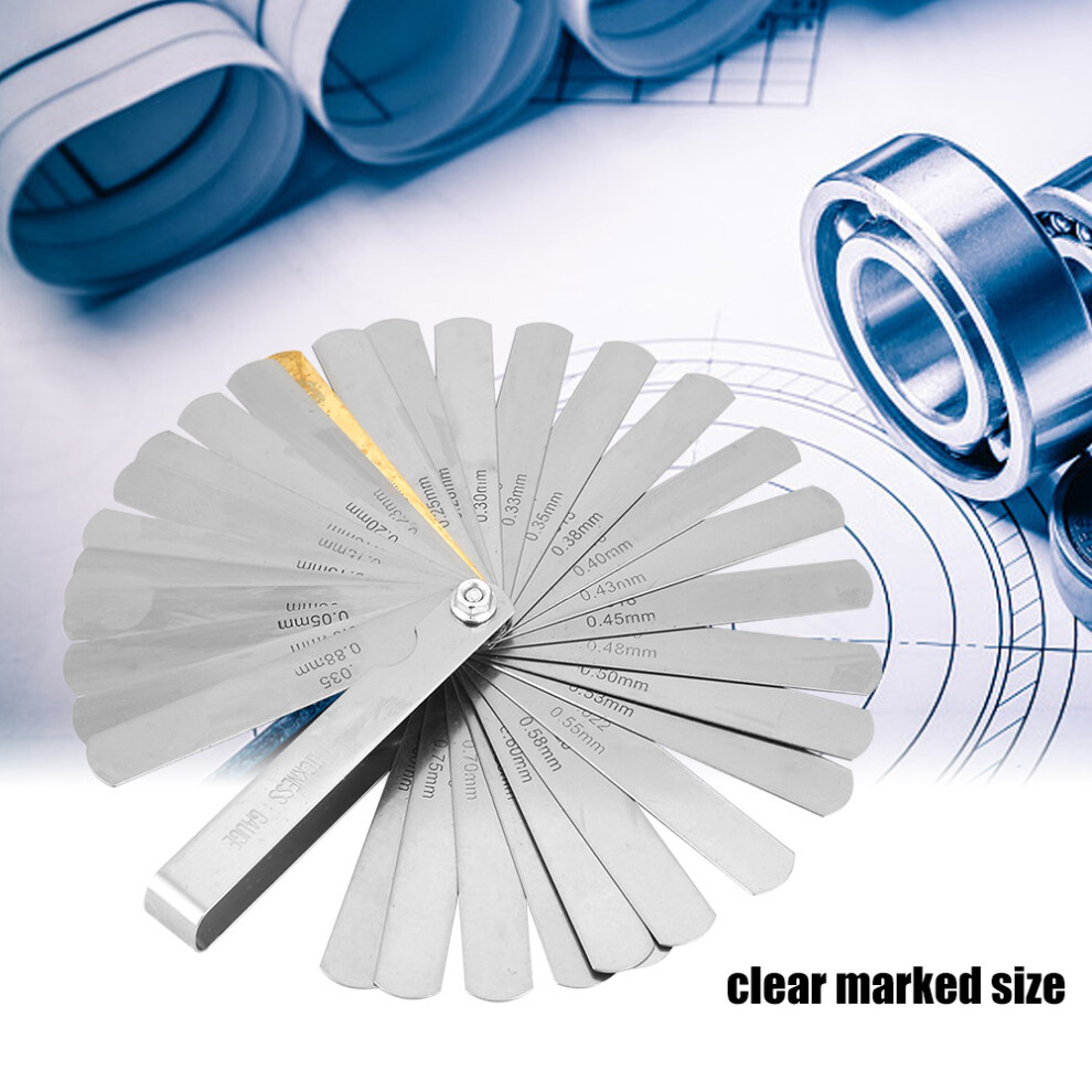 89Mm Stainless Steel Feeler Gauge Metric & Imperial Ruler Welding Inspection Tool 0.04-0.88Mm 9361324718639
